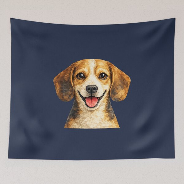 Item preview, Low Poly Beagle Portrait | Geometric Beagle Dog Art designed and sold by ThreadTheory976.