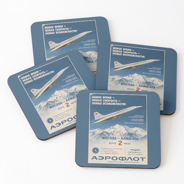 Item preview, Aeroflot Tu-144 Supersonic Concorde Soviet Concordski Fun Advertisement designed and sold by RetroAviation.