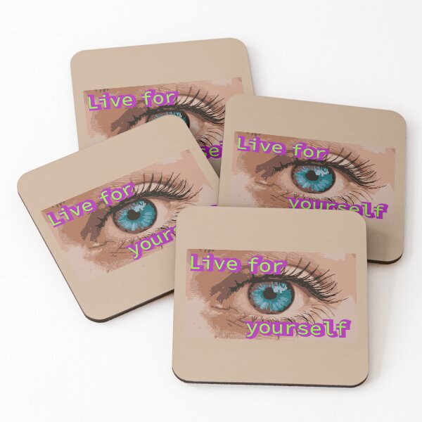 Item preview, Live for Yourself - Blue Eye Pop Art Motivational Design designed and sold by Ihor Ivanov.