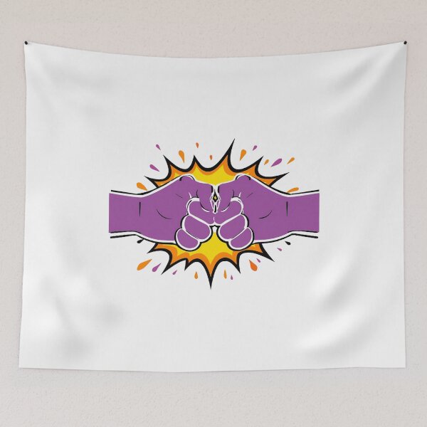 Item preview, Comic Style Fist Bump Teamwork Cartoon Graphic Design designed and sold by Kavya Art.