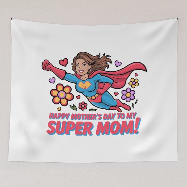 Item preview, Happy Mother’s Day Floral Super Mom Retro Design designed and sold by Conrad-Geordz.