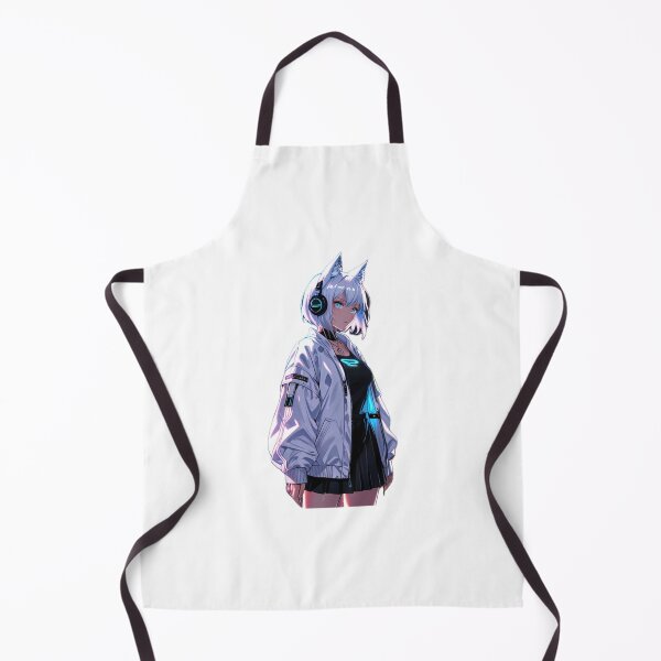 Item preview, Holographic Fox Girl – Blue Neon Sci-Fi Portrait designed and sold by AnimDream .