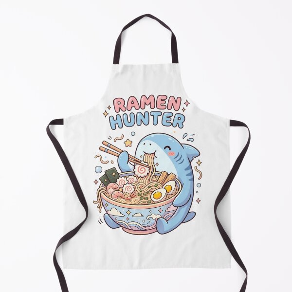 Item preview, Adorable Shark Enjoying a Large Ramen Bowl designed and sold by aashcreat.