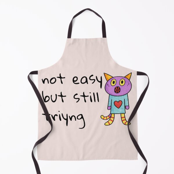 Item preview, Not Easy But Still Trying Cute Anxious Cat designed and sold by SoftBeing.