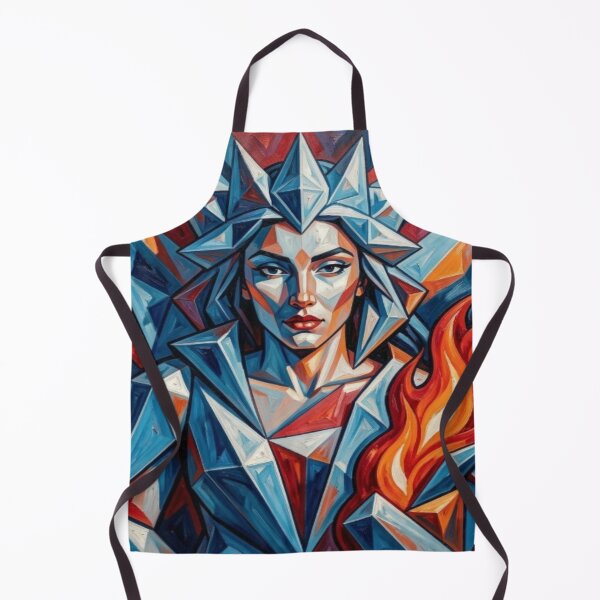 Artikelvorschau, Göttin des Eises und des Feuers in moderner geometrischer Art mit kraftvoller Symbolik und klarer Energie entworfen und verkauft von FotoworldEdel.