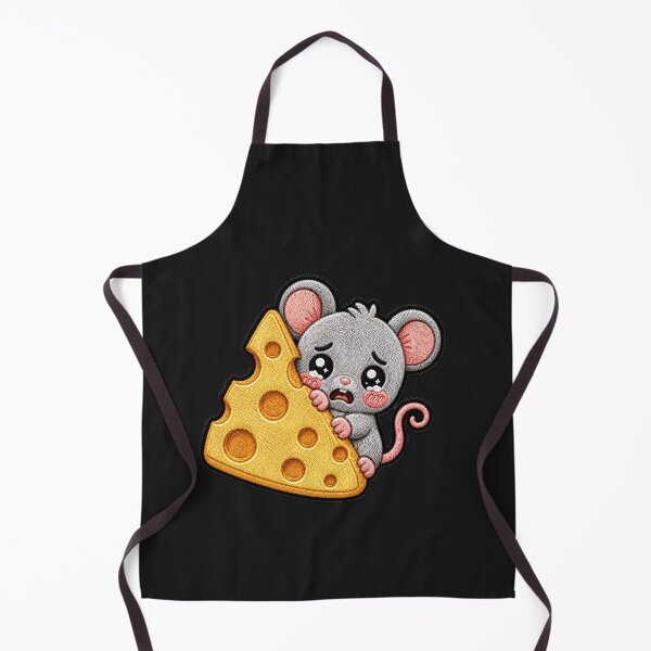 Item preview, Scared Baby Mouse Cheese Embroidery Patch designed and sold by ColorSplash123.