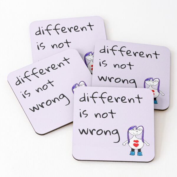 Item preview, Different Is Not Wrong Quote designed and sold by SoftBeing.