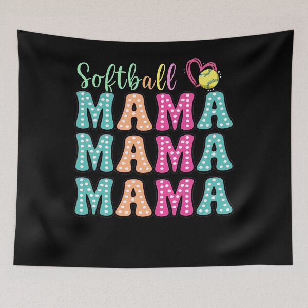 Item preview, Softball Mama Polka Dot Retro Design designed and sold by LashondaGreen89.