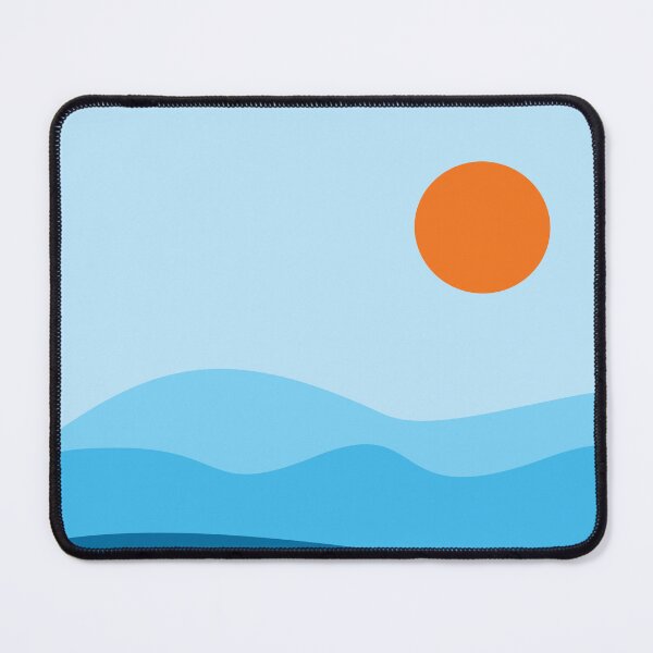 Item preview, Blue Ocean Waves with Orange Sunset Sky designed and sold by Ang.V.