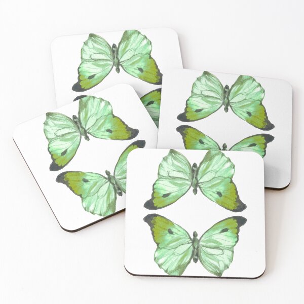 Item preview, green butterfly, beautiful watercolor design designed and sold by geekmania48.
