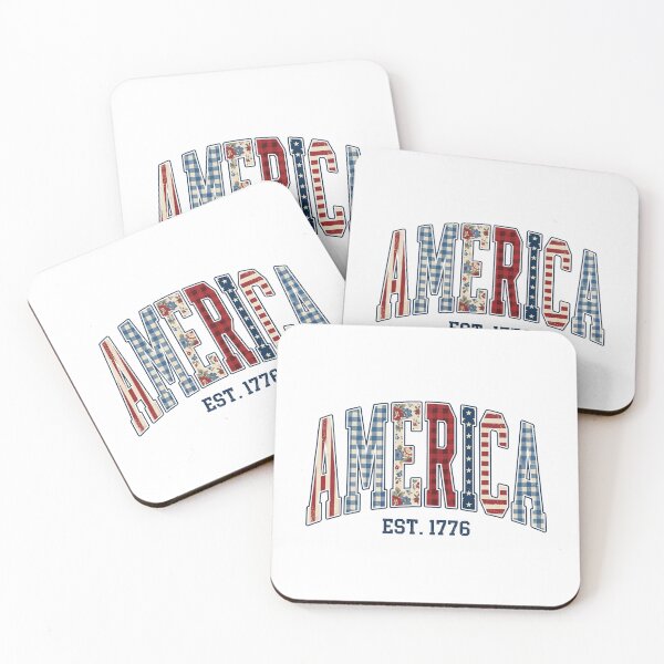 Item preview, America Est. 1776 Patriotic Patchwork designed and sold by dudelinart.