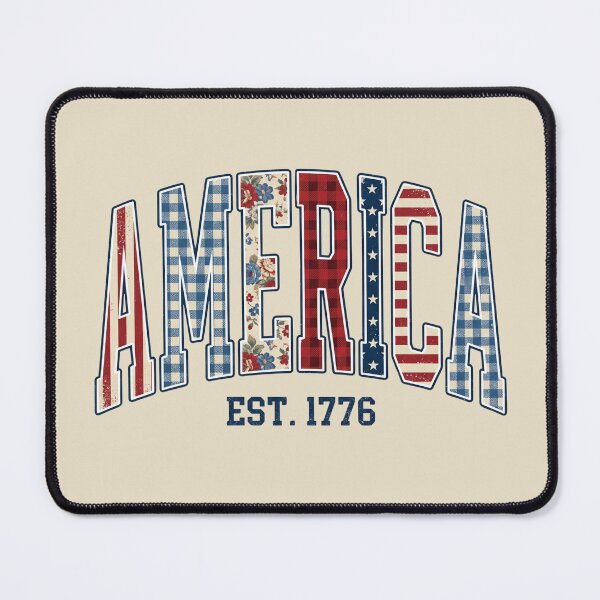 Item preview, America Est. 1776 Patriotic Patchwork designed and sold by dudelinart.