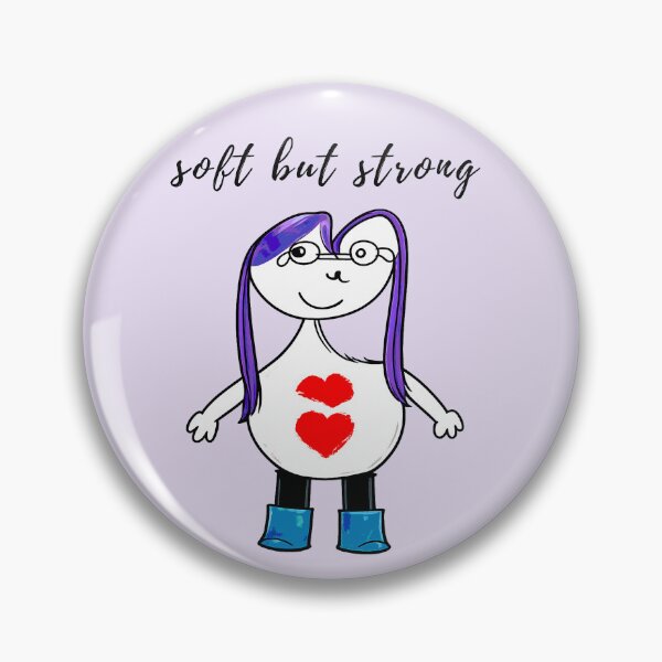 Item preview, Soft But Strong Cute Purple Hair Character designed and sold by SoftBeing.