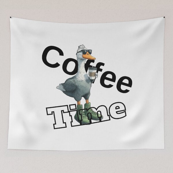 Item preview, Funny Coffee Time Goose in Boots T-Shirt - Sarcastic Morning Person Gift designed and sold by illeN-Art-World.