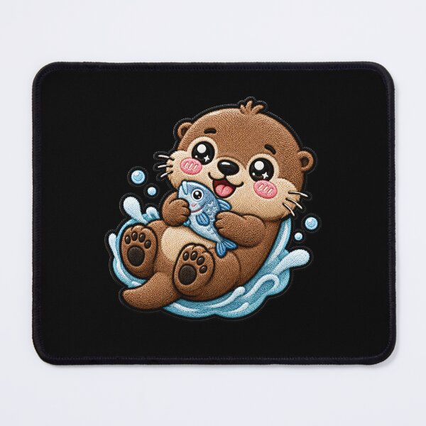 Item preview, Excited Baby Otter Embroidery Patch designed and sold by ColorSplash123.