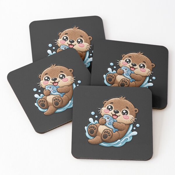 Item preview, Excited Baby Otter Embroidery Patch designed and sold by ColorSplash123.