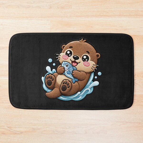 Item preview, Excited Baby Otter Embroidery Patch designed and sold by ColorSplash123.