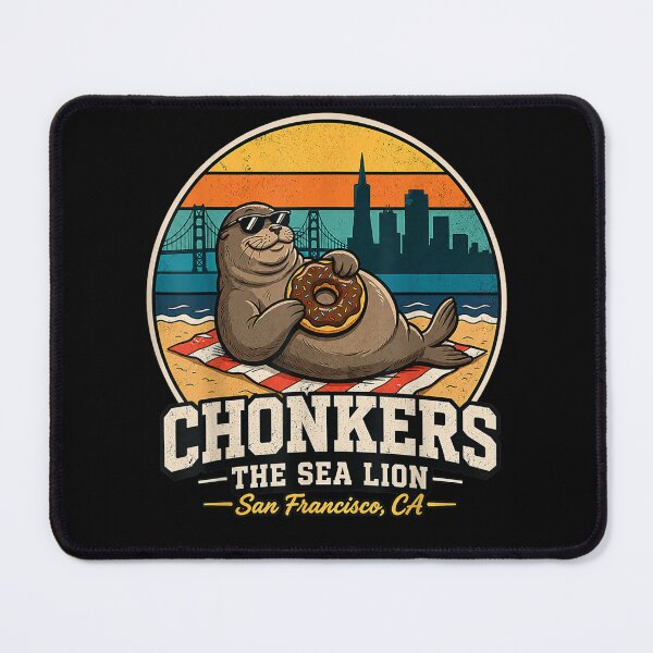 Item preview, Chonkers The Sea Lion San Francisco Funny Seal designed and sold by Juansustait.