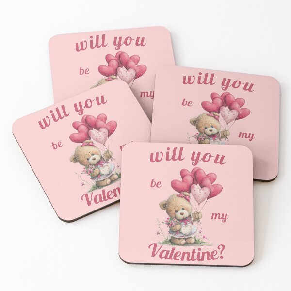 Item preview, "Will you be my Valentine?" teddy bear valentine gift  in vintage style designed and sold by illeN-Art-World.