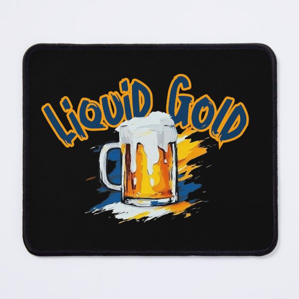 Item preview, Liquid Gold Frothy Beer Glass - Vintage Style Home Bar Decor designed and sold by illeN-Art-World.