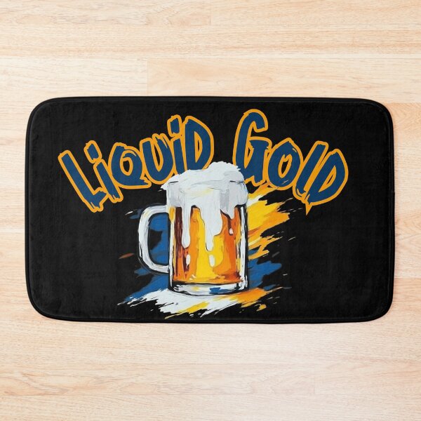 Item preview, Liquid Gold Frothy Beer Glass - Vintage Style Home Bar Decor designed and sold by illeN-Art-World.