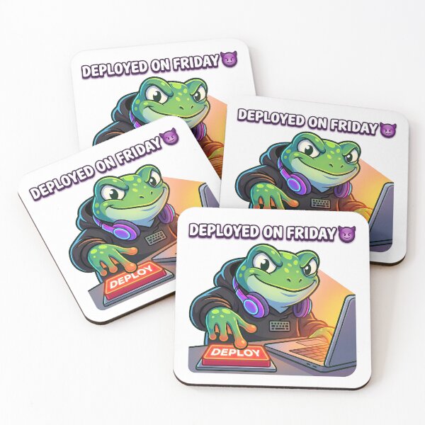 Item preview, Deployed on Friday Funny Programmer Frog Meme designed and sold by Urben Loop.