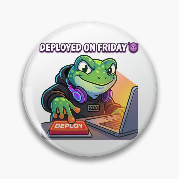 Item preview, Deployed on Friday Funny Programmer Frog Meme designed and sold by Urben Loop.
