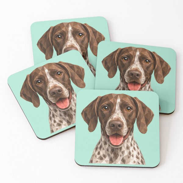 Item preview, Low Poly German Shorthaired Pointer Portrait | Geometric GSP Dog Art designed and sold by ThreadTheory976.