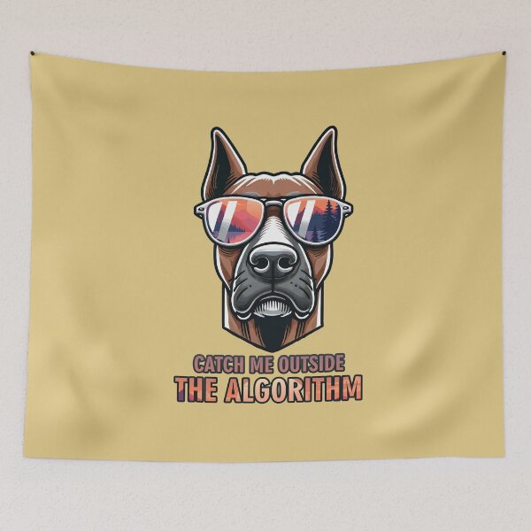 Item preview, Offline Mode Doberman - cath me outside the algorithm designed and sold by GraphicComet.