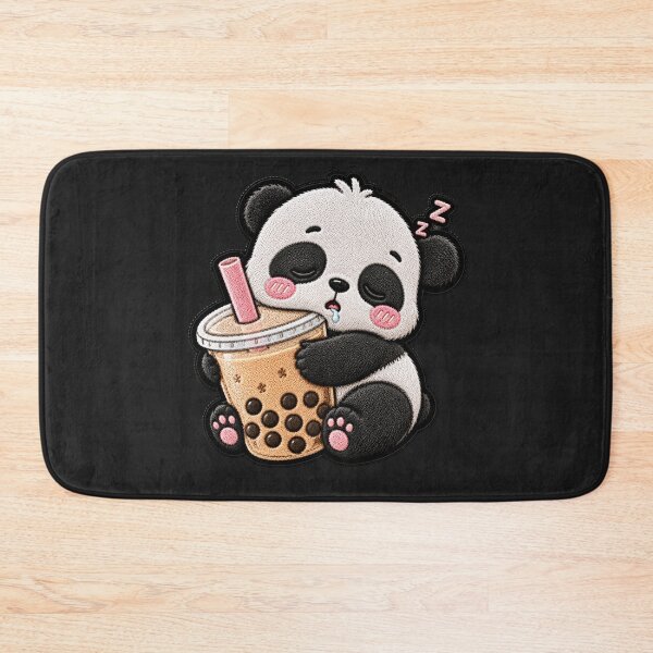 Item preview, Sleepy Baby Panda Bubble Tea Embroidery Patch designed and sold by ColorSplash123.