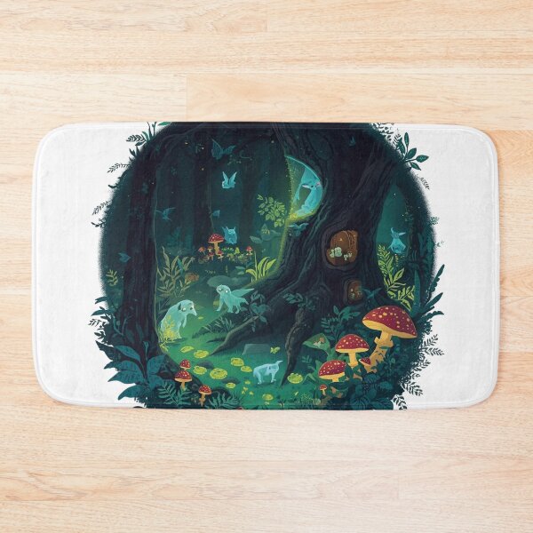 Item preview,  Bioluminescent Forest Spirits – Mystical Night Ecology designed and sold by catcurio.