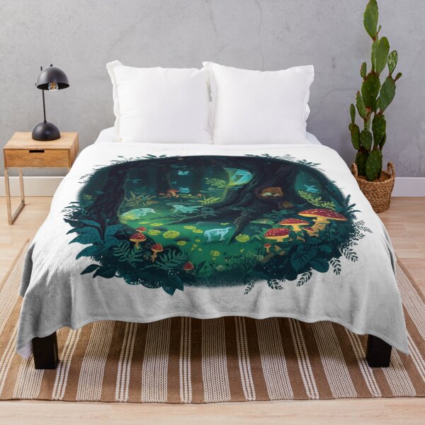 Item preview,  Bioluminescent Forest Spirits – Mystical Night Ecology designed and sold by catcurio.