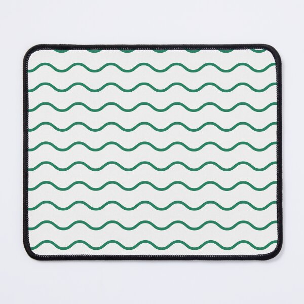 Item preview, White And Green Waves Pattern designed and sold by pattern-archive.