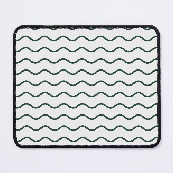 Item preview, White And Forest Green Waves Pattern designed and sold by pattern-archive.