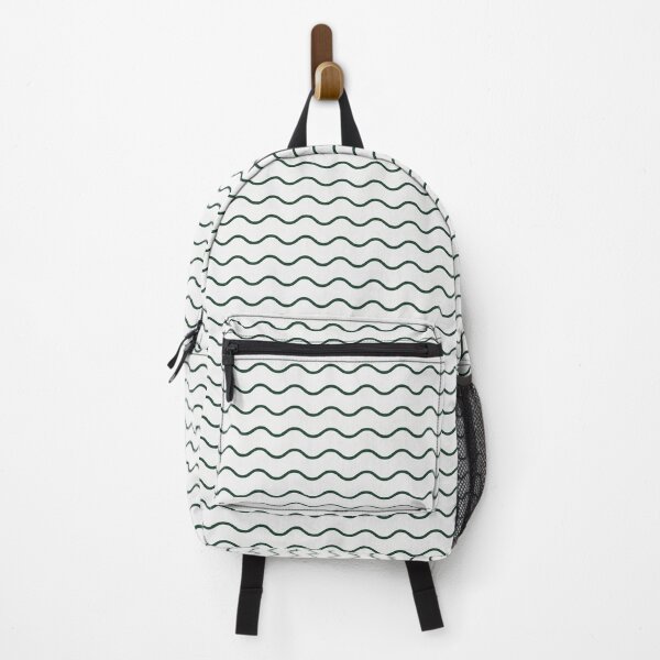 Item preview, White And Forest Green Waves Pattern designed and sold by pattern-archive.