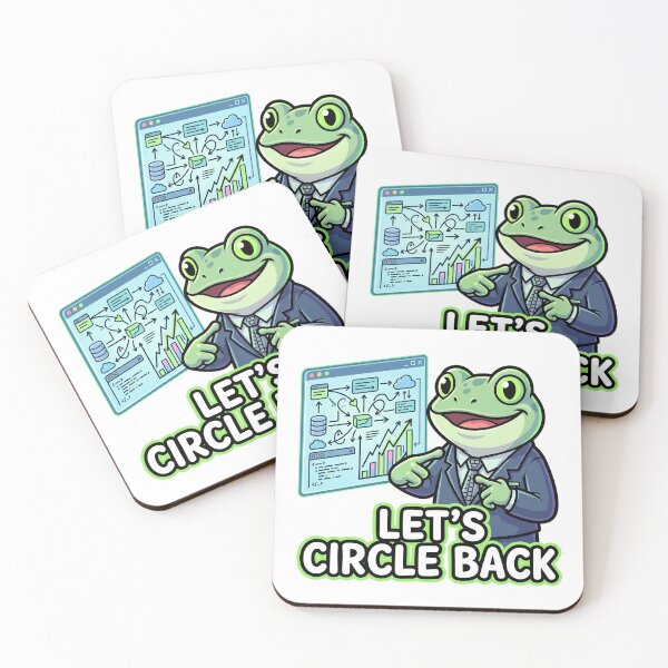 Item preview, Let's Circle Back Corporate Humor Business Frog designed and sold by Urben Loop.