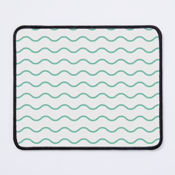 Item preview, White And Pastel Green Waves Pattern designed and sold by pattern-archive.