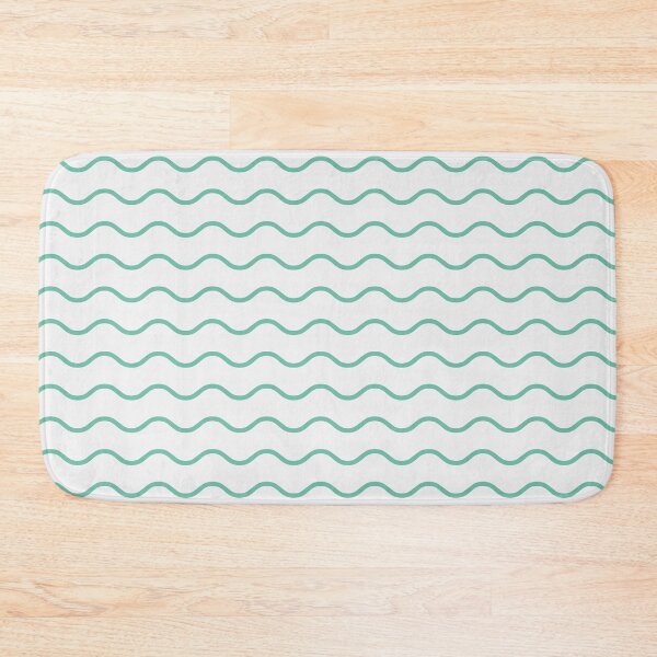 Item preview, White And Pastel Green Waves Pattern designed and sold by pattern-archive.
