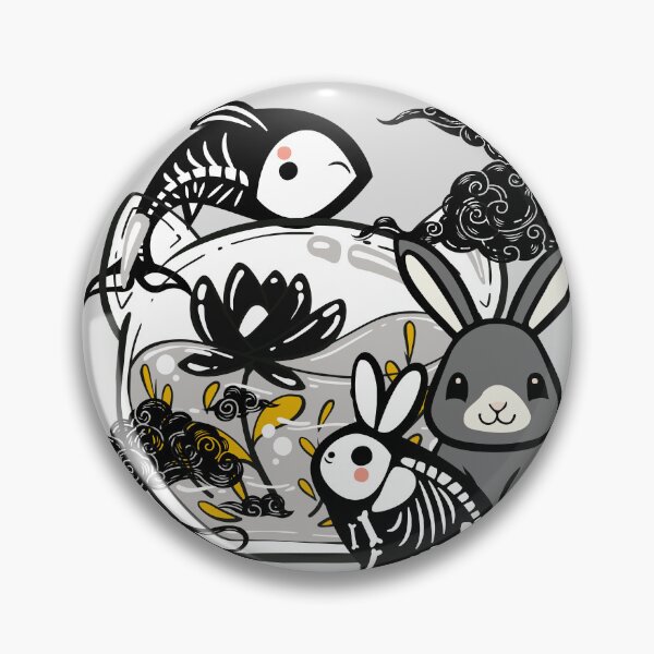 Item preview, Kawaii Skeleton Bunny & Zen Fish Art designed and sold by Kanniax.