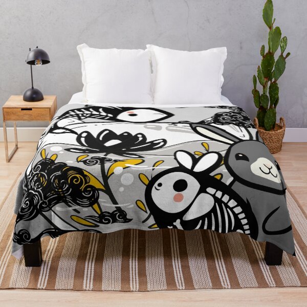 Item preview, Kawaii Skeleton Bunny & Zen Fish Art designed and sold by Kanniax.