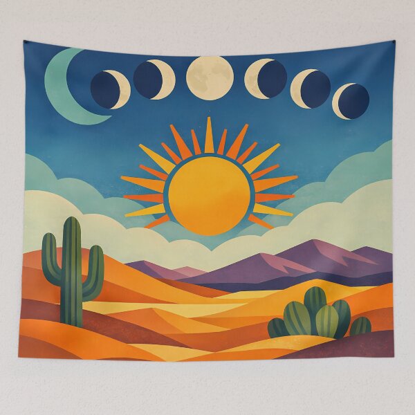 Item preview, Geometric Desert Sun and Moon Phases designed and sold by InkSmithery.
