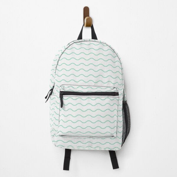 Item preview, White And Mint Waves Pattern designed and sold by pattern-archive.