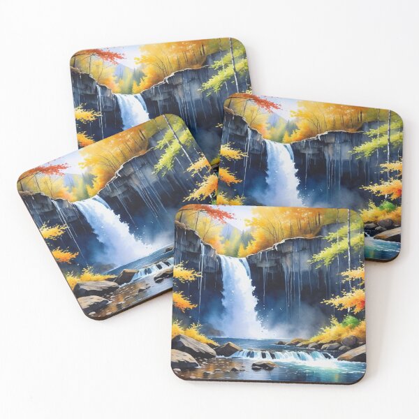 Item preview, Waterfall in Autumn designed and sold by Undersea Ai Art.