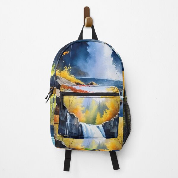 Item preview, Waterfall in Autumn designed and sold by Undersea Ai Art.