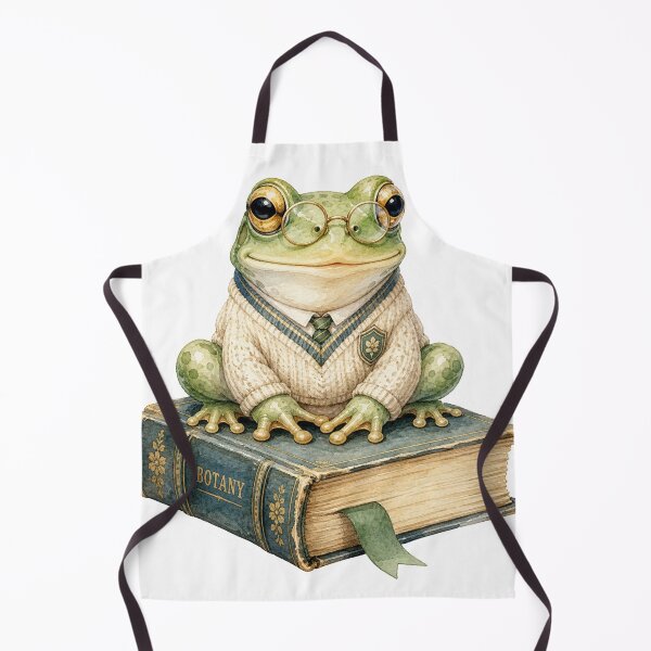 Item preview, Cute Scholar Frog - Botany Lover Watercolor Art designed and sold by Clavivs.