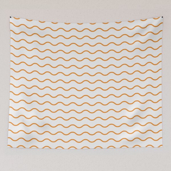 Item preview, White And Orange Waves Pattern designed and sold by pattern-archive.