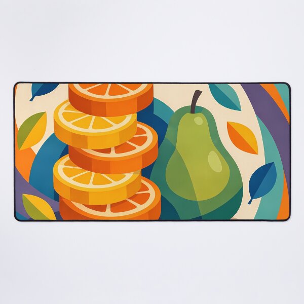 Item preview, Stacked Citrus Slices and Pear Illustration designed and sold by InkSmithery.