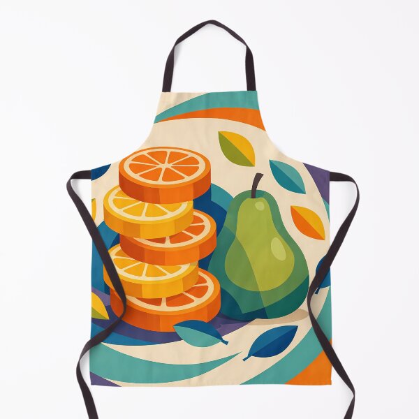 Item preview, Stacked Citrus Slices and Pear Illustration designed and sold by InkSmithery.