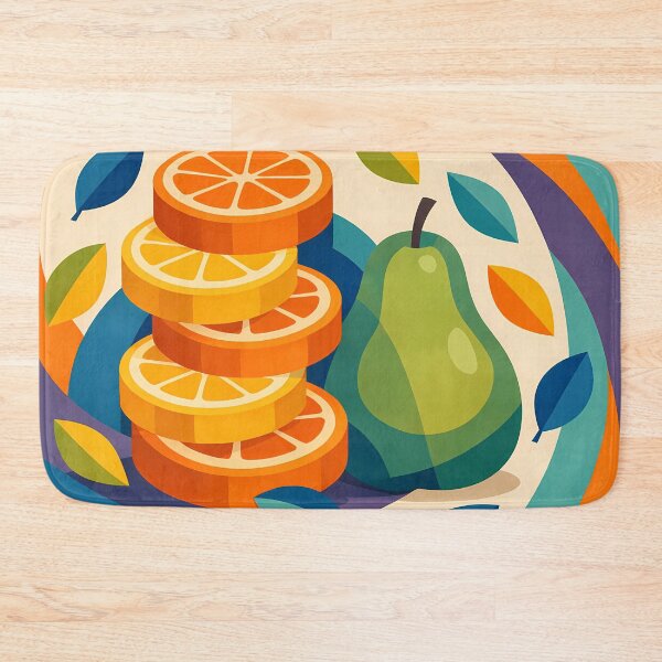 Item preview, Stacked Citrus Slices and Pear Illustration designed and sold by InkSmithery.