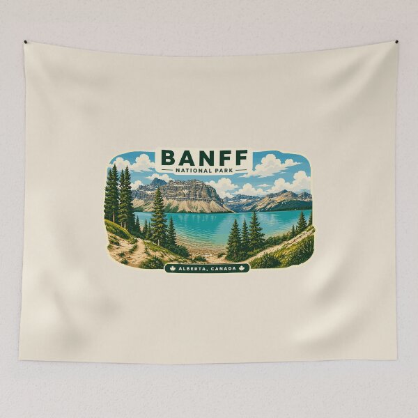 Item preview, Banff National Park Retro Design designed and sold by Gideon Emmerich.